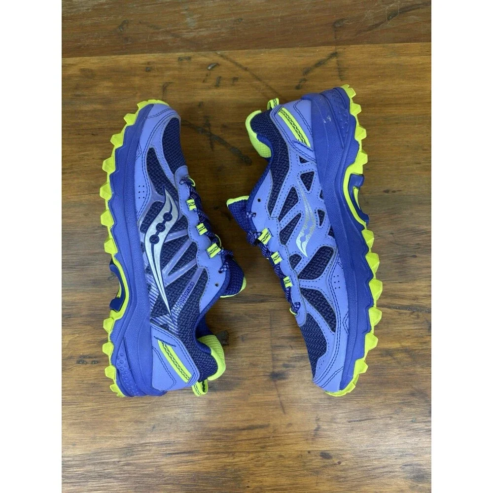 Saucony Excursion TR11 Womens Size 7.5 Blue Purple Trail Running Shoes Sneakers